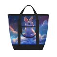 thumbnail image 1 of Insulated Cooler Bag - Cloud Cute Rabbit Large Freezer Cooler Tote Bags Insulated for Food, Insulated Grocery Shopping Bags with Zipper Top for Travel Picnic Beach, 1 of 8