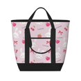 thumbnail image 1 of Insulated Cooler Bag - Cute Rabbit Love Sugar Pink Large Freezer Cooler Tote Bags Insulated for Food, Insulated Grocery Shopping Bags with Zipper Top for Travel Picnic Beach, 1 of 8
