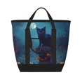 thumbnail image 1 of Insulated Cooler Bag, Halloween Pumpkin Black Cat Large Freezer Cooler Tote Bags Insulated for Food, Insulated Grocery Shopping Bags with Zippered Top for Travel School Picnic, 1 of 8