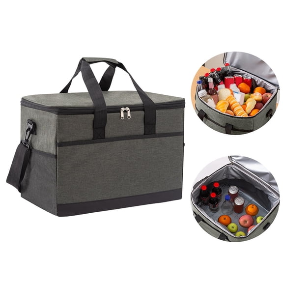 Insulated Cooler Bag Large Capacity 12.6x11x8.3in Waterproof Oxford Cloth for Picnic Camping Travel