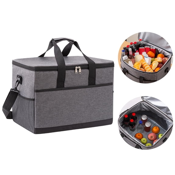 Insulated Cooler Bag Large Capacity 18L, Waterproof Thermal Tote For Picnic, Portable Lunch Delivery Bag For Camping And Travel
