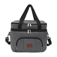thumbnail image 1 of Insulated Cooler Bag, Large Leakproof Beach Cooler, Lightweight Portable Double Layer Soft-Sided Travel Ice Chest for Camping, Kayaking, Road Trips, Grocery Shopping(Gray), 1 of 6