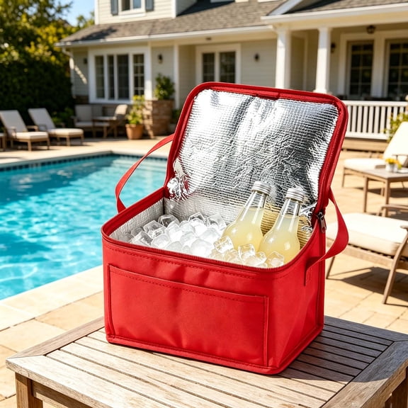 Insulated Cooler Bag, Portable Soft Cooler Tote, Reusable Leakproof Bag for Hot & Cold Food Storage, Ideal for Beach, Picnic, Tailgating, Groceries & Outdoor Summer Activities