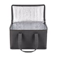thumbnail image 1 of Insulated Cooler Bag - Portable Thermal Lunch Bag for Food Travel Picnic and Grocery Gray, 1 of 4