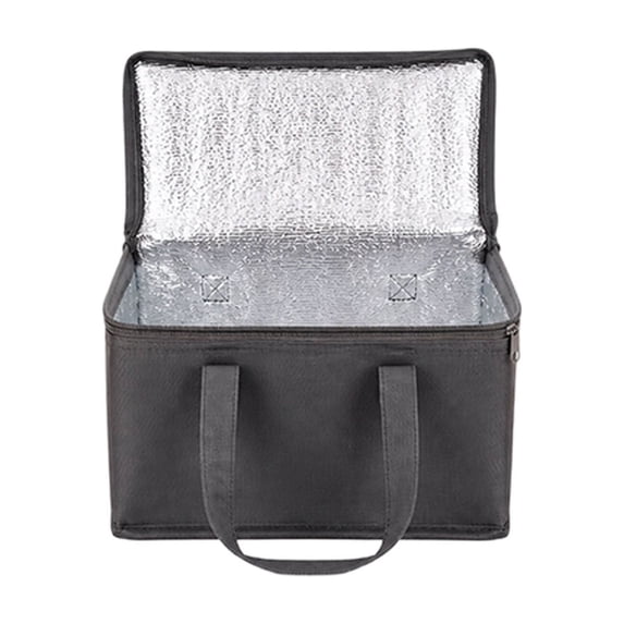Insulated Cooler Bag - Portable Thermal Lunch Bag for Food Travel Picnic and Grocery Gray