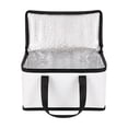 thumbnail image 1 of Insulated Cooler Bag - Portable Thermal Lunch Bag for Food Travel Picnic and Grocery White, 1 of 4