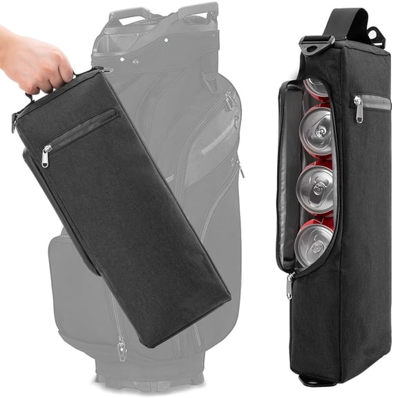 Insulated Cooler Bag Portable Travel Drink Carrier for Golf Picnic Road Trips Camping Beer Soda Storage 16X7X3 Inch Soft Sided Cooler Tote with Shoulder Strap