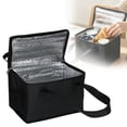 thumbnail image 1 of Insulated Cooler Bag, Thermal Lunch Bag for Grocery with Zippered Top, Foldable Portable Tote for Outdoor Travel and Work, 1 of 9