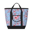 thumbnail image 1 of Insulated Cooler Bag, Watercolor blue berry blossoms Large Freezer Cooler Tote Bags Insulated for Food, Insulated Grocery Shopping Bags with Zippered Top for Travel School Picnic, 1 of 8
