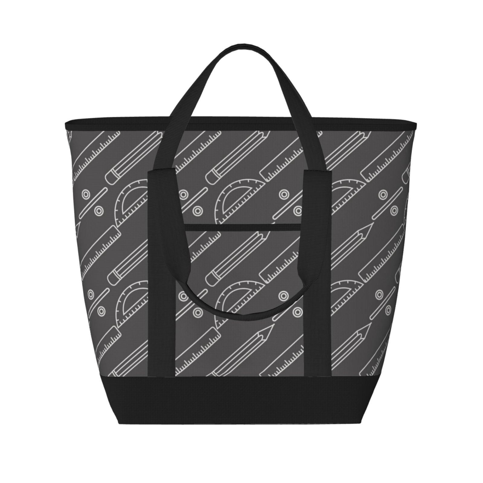 Insulated Cooler Bag - ruler pencil Math Print Large Freezer Cooler ...