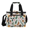 thumbnail image 1 of Insulated Cooler Bag with Multiple Pockets Lightweight Lunch Box Tote for Travel Beach Camping Office Christmas Spices and Holly Leaves, 1 of 7