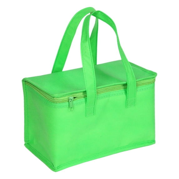 Insulated Cooler Tote Bag, 11.02X6.69X5.51" Reusable Thermal Grocery Carrier, Portable Food Lunch Bag, Zippered Soft Cooler Container, Outdoor Picnic Storage Handbag, Heat & Cold Preservation Bag