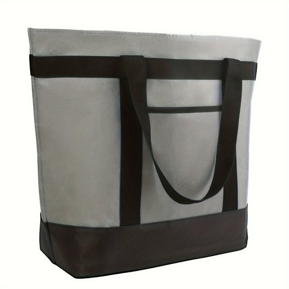 Insulated Cooler Tote Bag - Food-Grade Machine-Washable with Reflective Lining, Keeps Food Cold for Hours, Ideal for Pizza Delivery/Grocery Shopping/Travel/Beach/Picnics
