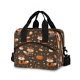thumbnail image 1 of Insulated Crossbody Lunch Bag 10L Lunch Tote with Adjustable Shoulder Strap for Work Office Picnic Cute Foxes in Cute Costumes, 1 of 6