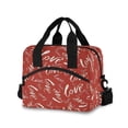 thumbnail image 1 of Insulated Crossbody Lunch Bag 10L Lunch Tote with Adjustable Shoulder Strap for Work Office Picnic Text Love Pattern, 1 of 6