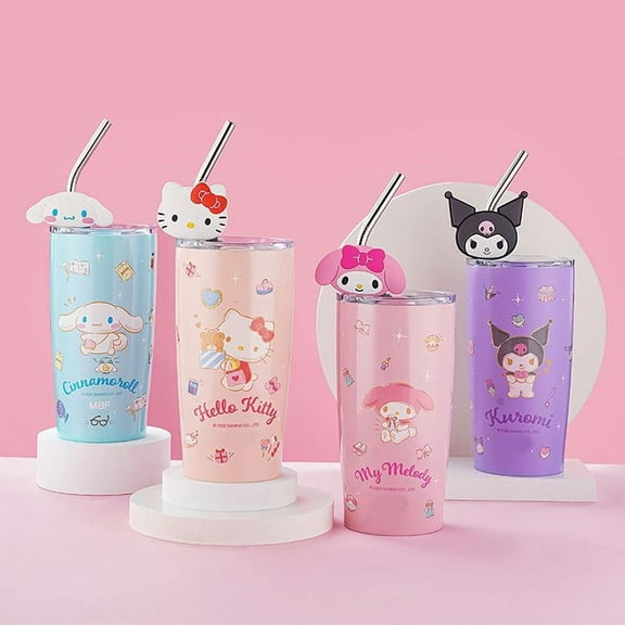 Insulated Cups 20oz Tumblers with Straw, Kuromi, Kitty, My Melody