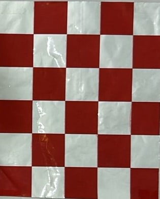 Insulated & Cushion Foil Paper Sandwich Wrap, 10.5" x 13", Red Check Print, 1,000 Count