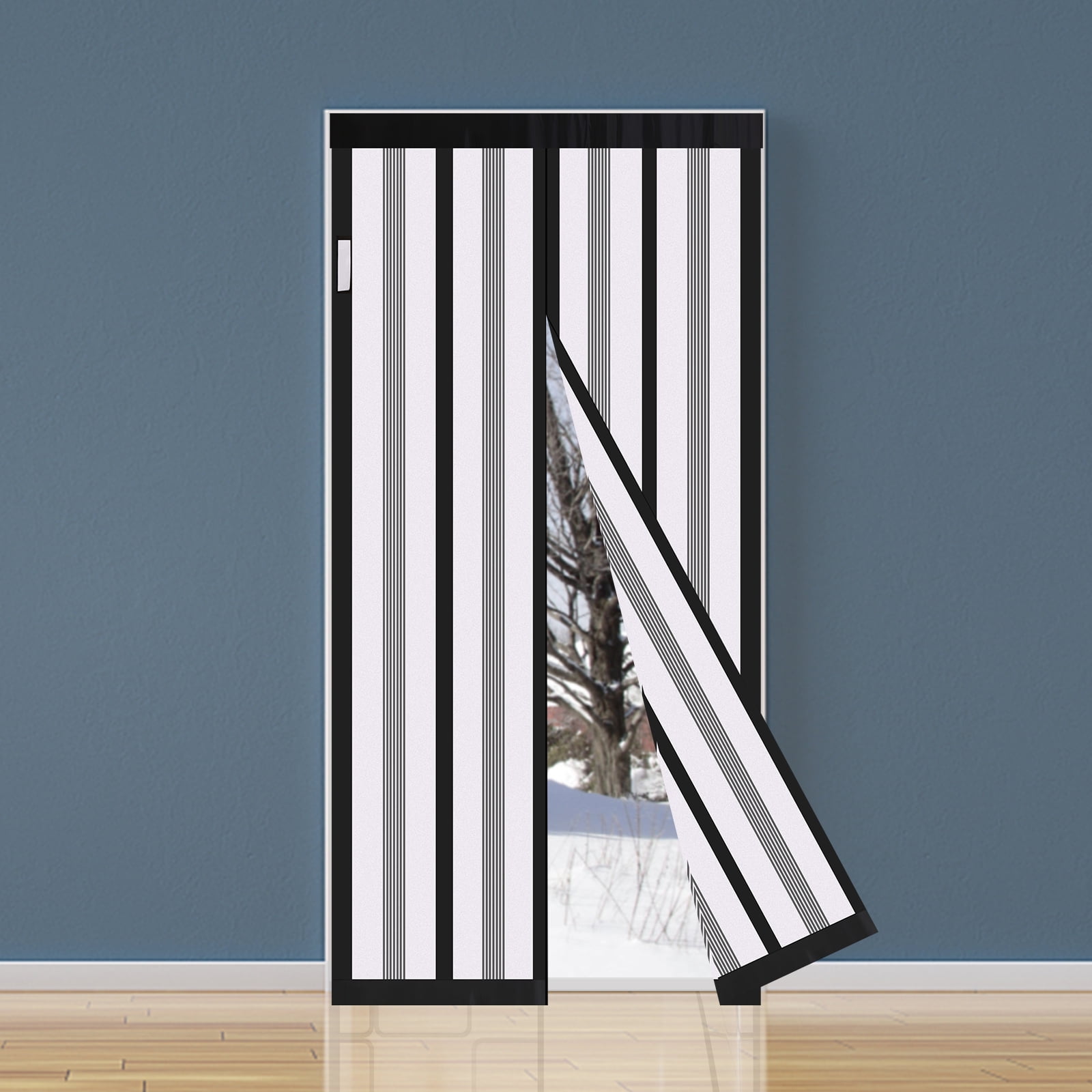 Insulated Door Curtain Magnetic Thermal 31.49x78.7inch Insulated Door Cover for Winter Doorways Keep Cold/Heat Out Stop Wind Self-Closing for Air Conditioner Room, Kitchen, Bedroom, Back Door, Living