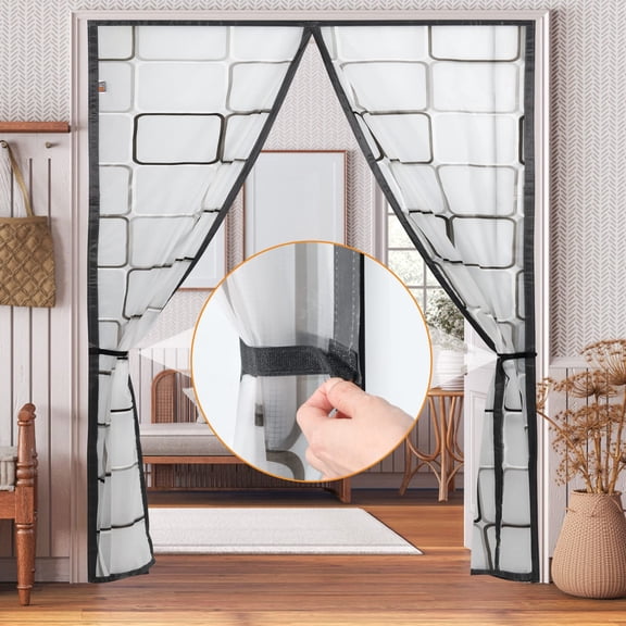 Insulated Door Curtain Magnetic Thermal - 36x82 inch Insulated Door Cover for Winter Doorways Keep Cold/Heat Out Stop Wind Self-Closing for Air Conditioner Room, Kitchen, Bedroom, Back Door, Living