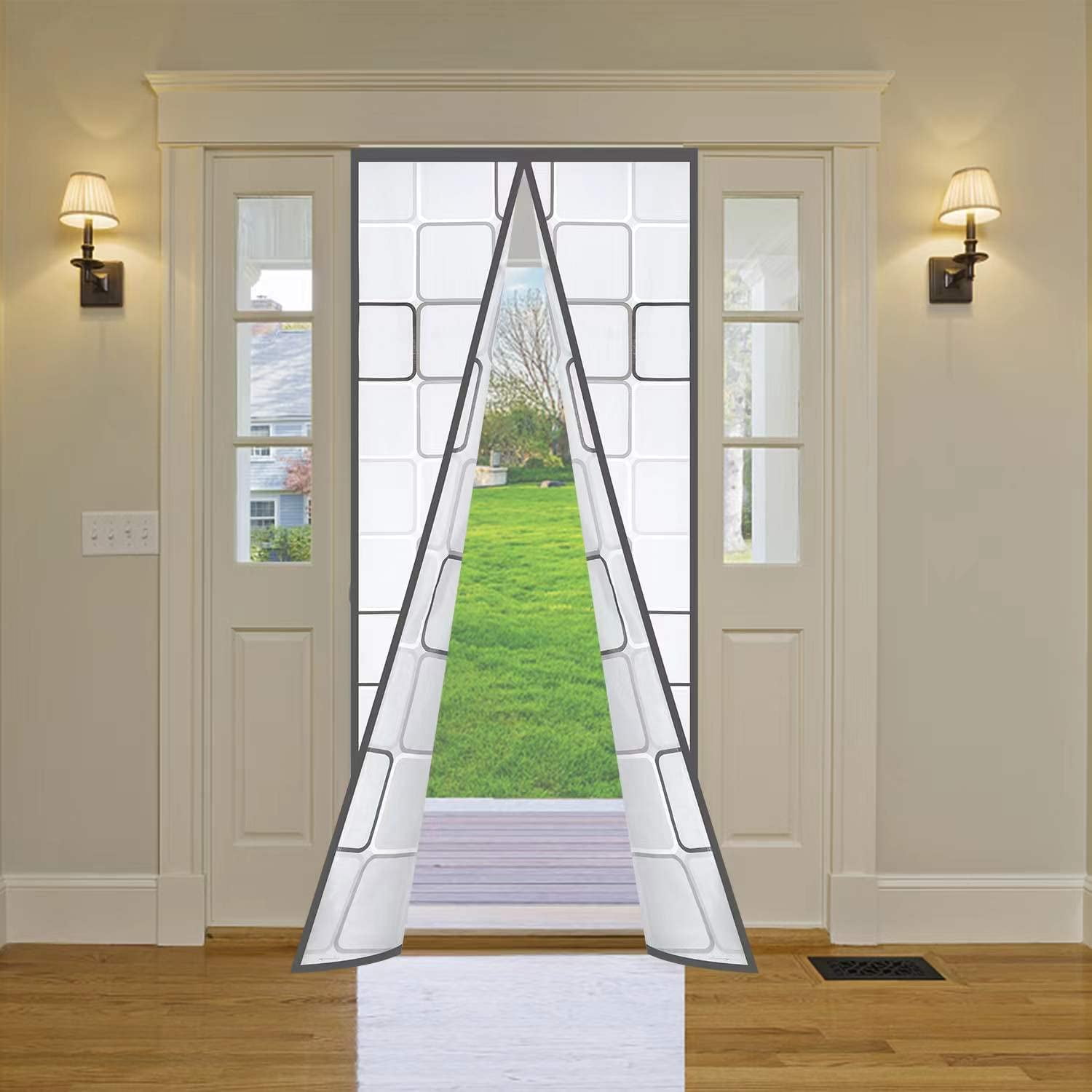 Insulated Door Curtain, Magnetic Thermal Door Cover Screen Door Self ...