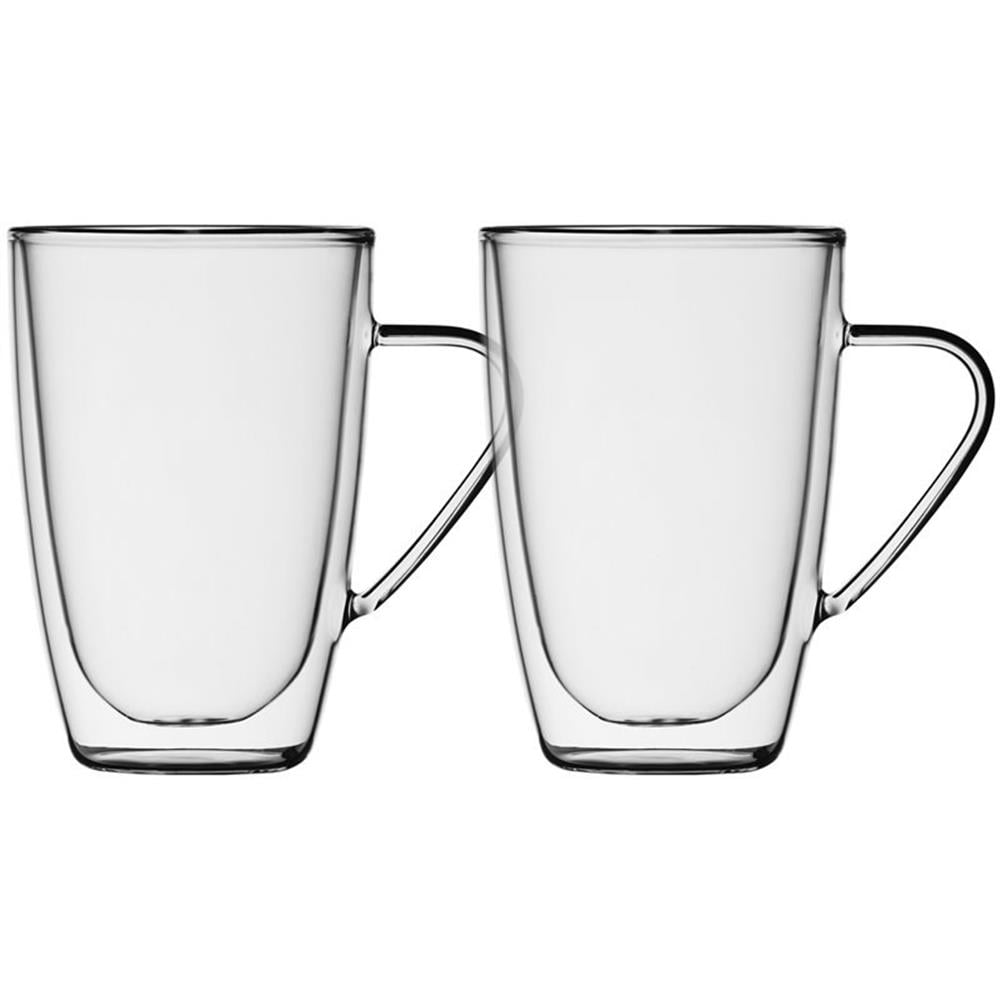 Insulated Double Wall Mug Cup Glass-Set of 4 Mugs/Cups for Coffee ,Cappuccino,latte,espresso,Tea,Thermal,Clear,350ml - Walmart.com