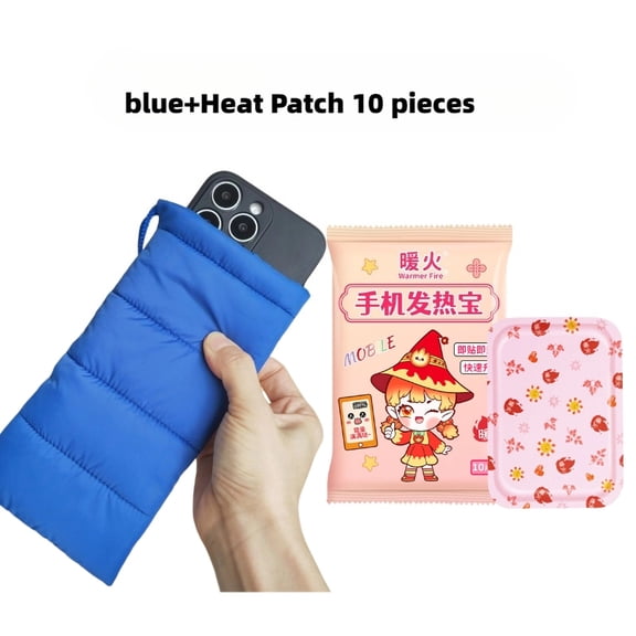 Insulated Drawstring Phone Pouch for IPhone 16 Pro Max, Quilted Cold-Weather Storage Bag for IPhone 15/16 Plus