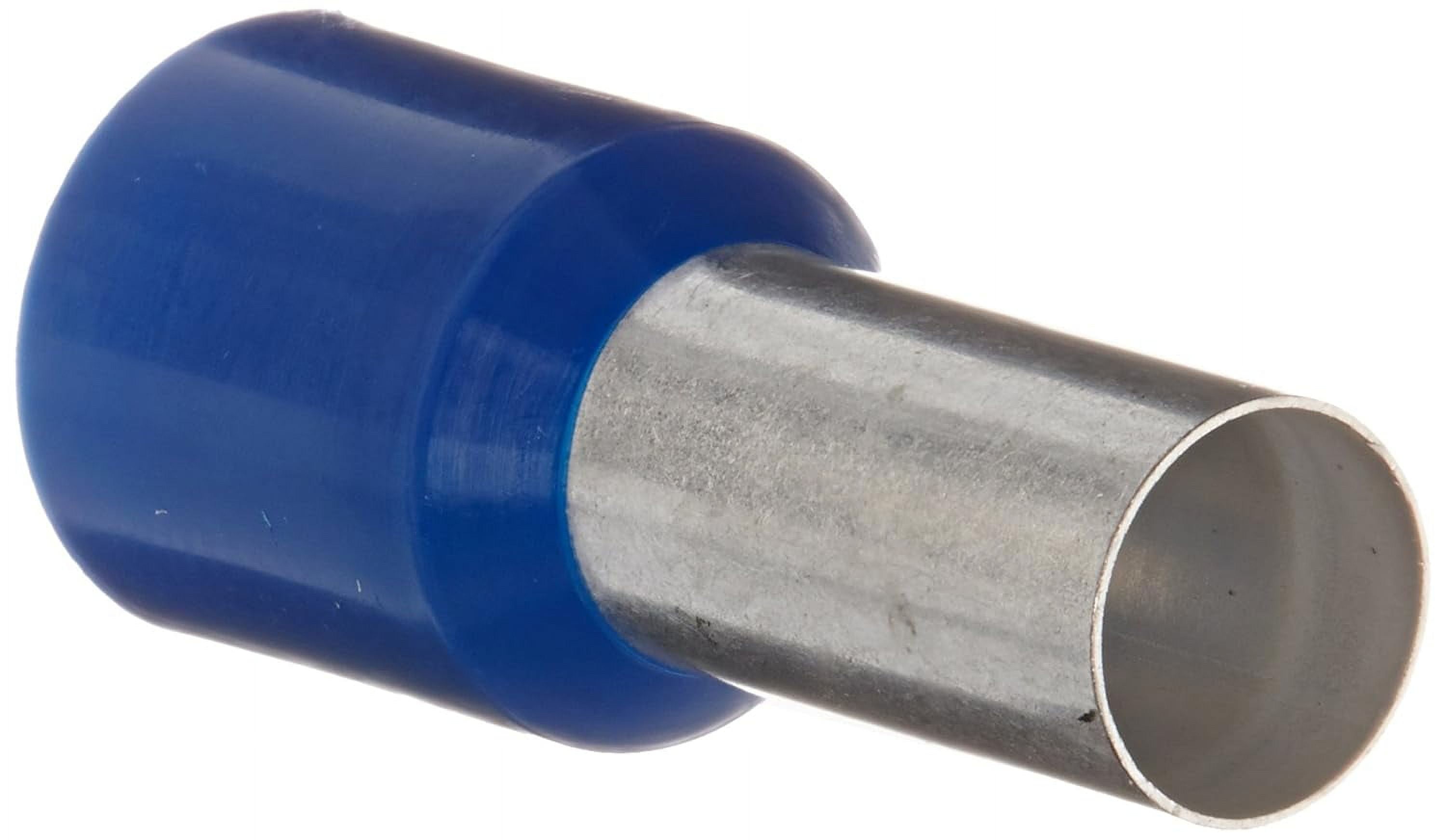 Insulated Ferrule, Single Wire DIN End Sleeve, 6 AWG Wire Size, Blue, 0