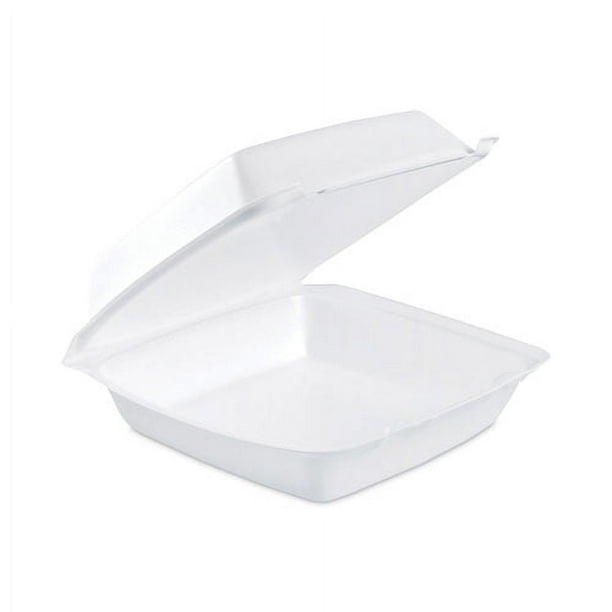 Insulated Foam Hinged Lid Containers, 3-Compartment. 7.9 x 8.4 x 3.3, White, 200/Carton Insulated Foam Hinged Lid Containers, 3-Compartment. 7.9 x 8.4 x 3.3, White, 200/Carton