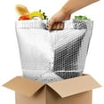 thumbnail image 1 of Insulated Foil Bag with Handles, 12 x 10 x 9 Inches. 50 Pack Thermal Bags for Frozen Food. Metallized Foil Insulated Box Liners with Bubble Cushion. Insulated Shipping Bags for Food, Cosmetics, 1 of 8