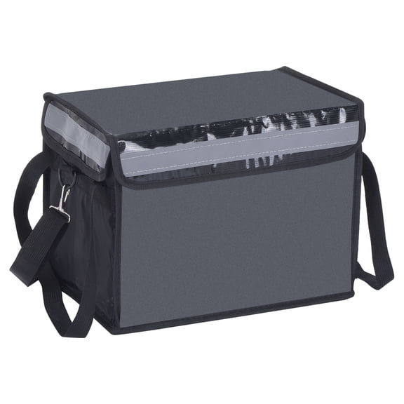 Insulated Food Bag Catering Thermal Food Bag Pizza Bags, Black (14.2"x9.4"x9.4")