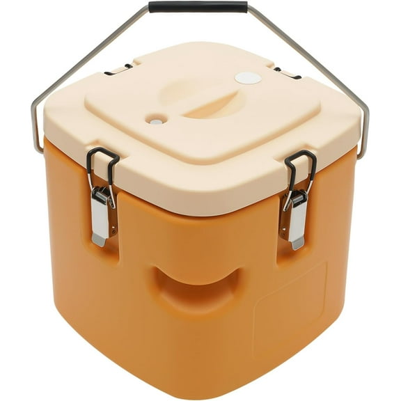 Insulated Food Carrier, 2.5 Gallon Insulated Soup Container with Stainless Steel Barrel Food Warmer Insulated Food Coolers for Soups Cold Drinks