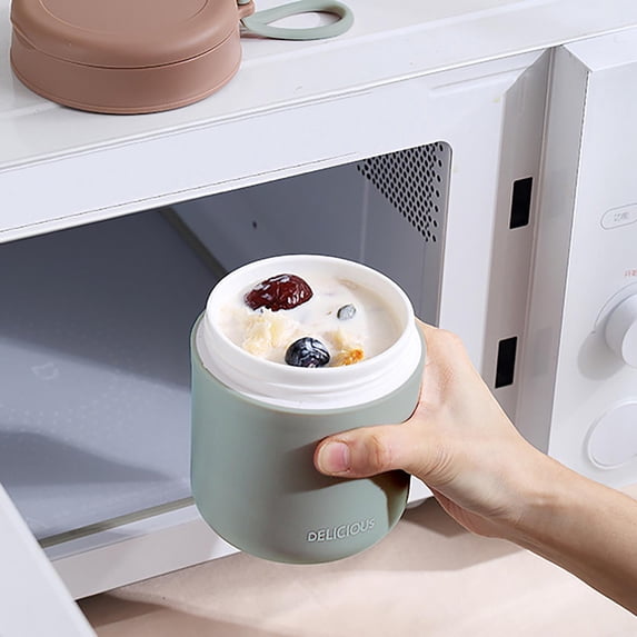 Insulated Food Container Food Thermos with Transparent lids Insulated Food Jar Keep Cold and Fresh Salad Bowls with Carrying handles Easy to Carry to Work
