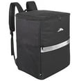 thumbnail image 1 of Insulated Food Delivery 3 Pocket Backpack with Drink Cup Holders and Reflector for Deliveries, Groceries, DoorDash, Uber Eats and GrubHub (Black with Silver Reflector), 1 of 7