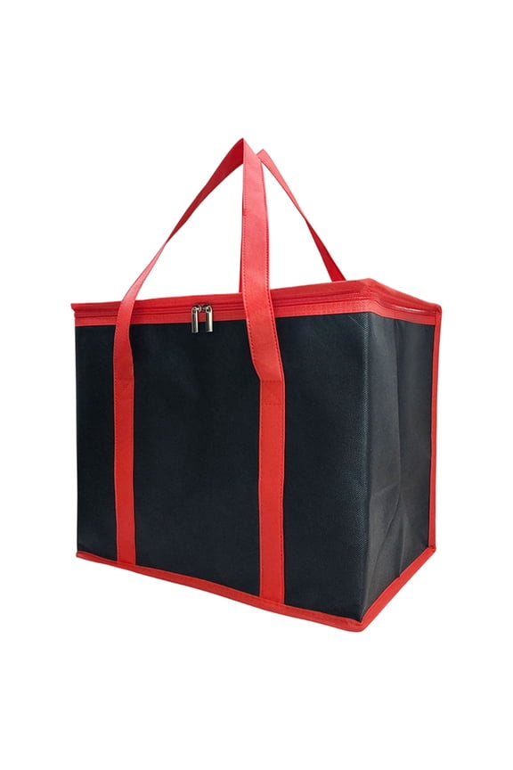 Insulated Food Delivery Bag for Hot and Cold, Large Capacity Commercial Catering Bag, Reusable Thermal Food Carrier for Pizza, Rideshare, Parties and Events 15.7x13x10.4IN