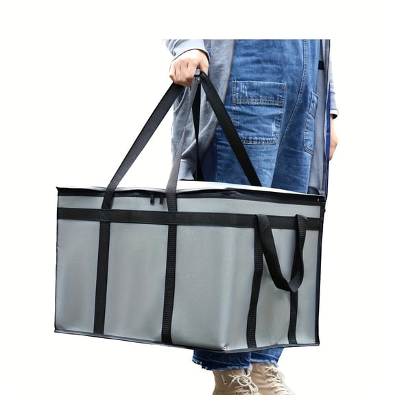 Insulated Food Delivery Bag, XXXL Hot & Cold Pizza Delivery Bag, Commercial Large Capacity Thermal Bag, Doordash Food Cooler Bag, Insulated Tray, Party Warmer
