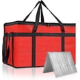 thumbnail image 1 of Insulated Food Delivery Bag, XXXL Insulated Reusable Grocery Cooler/Hot Bags, Tote Bag for Shopping/Travel/Doordash, Catering Bag Doordash 23x14x15, Red, 1-Pack, 1 of 7