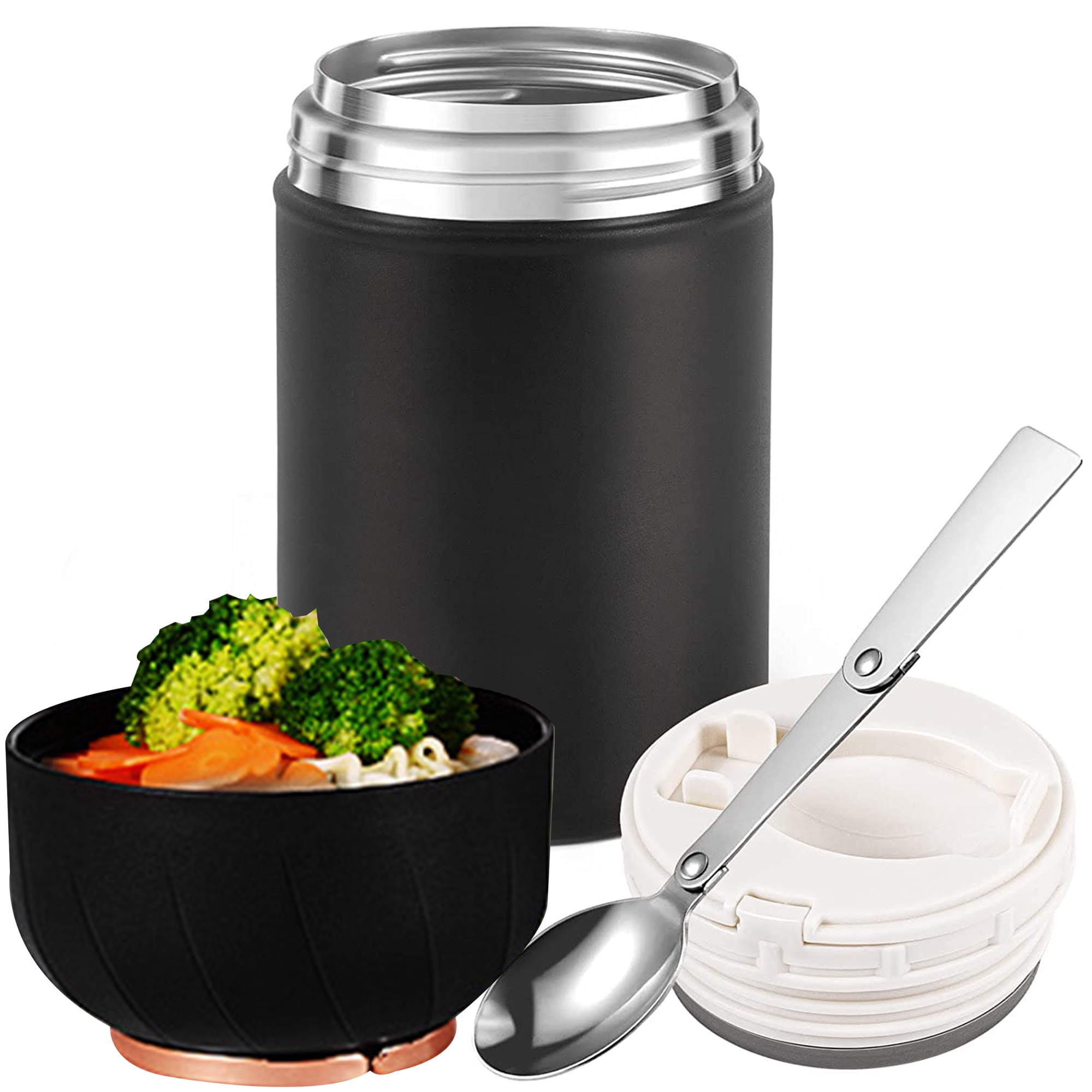 Hot Food Flask, Stainless Steel Lunch Box, Vacuum Insulated Travel
