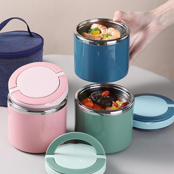 Insulated Food Jar 630ml Soup Container Lunch Box Stainless Steel Bento Box Breakfast Storage Container Sealed for Work Travel,630ml Blue
