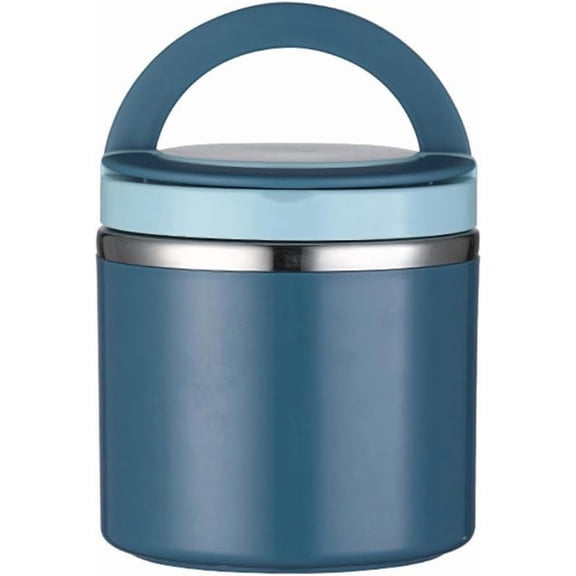 Insulated Food Jar 630ml Soup Container Lunch Box Stainless Steel Bento Box Breakfast Storage Container Sealed for Work Travel,630ml Blue