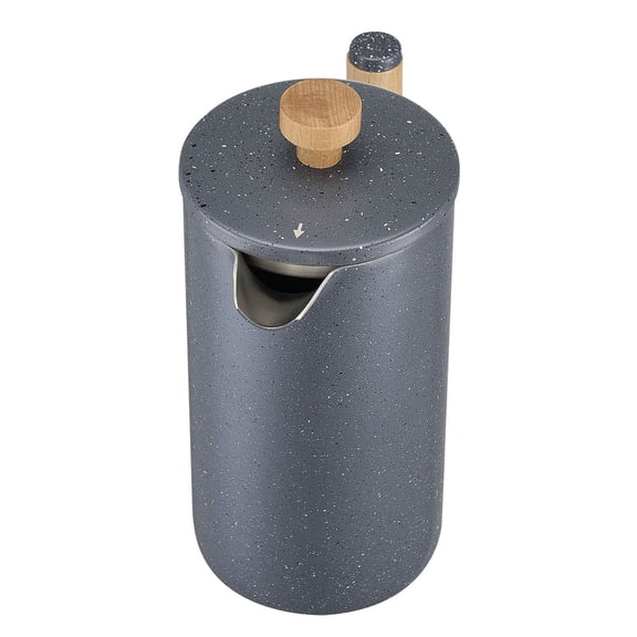 Insulated French Press Coffee Maker, 34 oz Stainless Steel, with Permanent Mesh Filter - For Brewing Coffee, Tea, Cold Brew at Home, Office, Camping (Black)