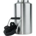 thumbnail image 1 of Insulated Gallon Jug with Handle, One Gallon, 128oz Stainless Steel, Large Double Vacuum Water Bottle for Hot & Cold Drinks, Wide Mouth, Sweat Proof, Great for Travel, Camping, Stainless, 1 of 6