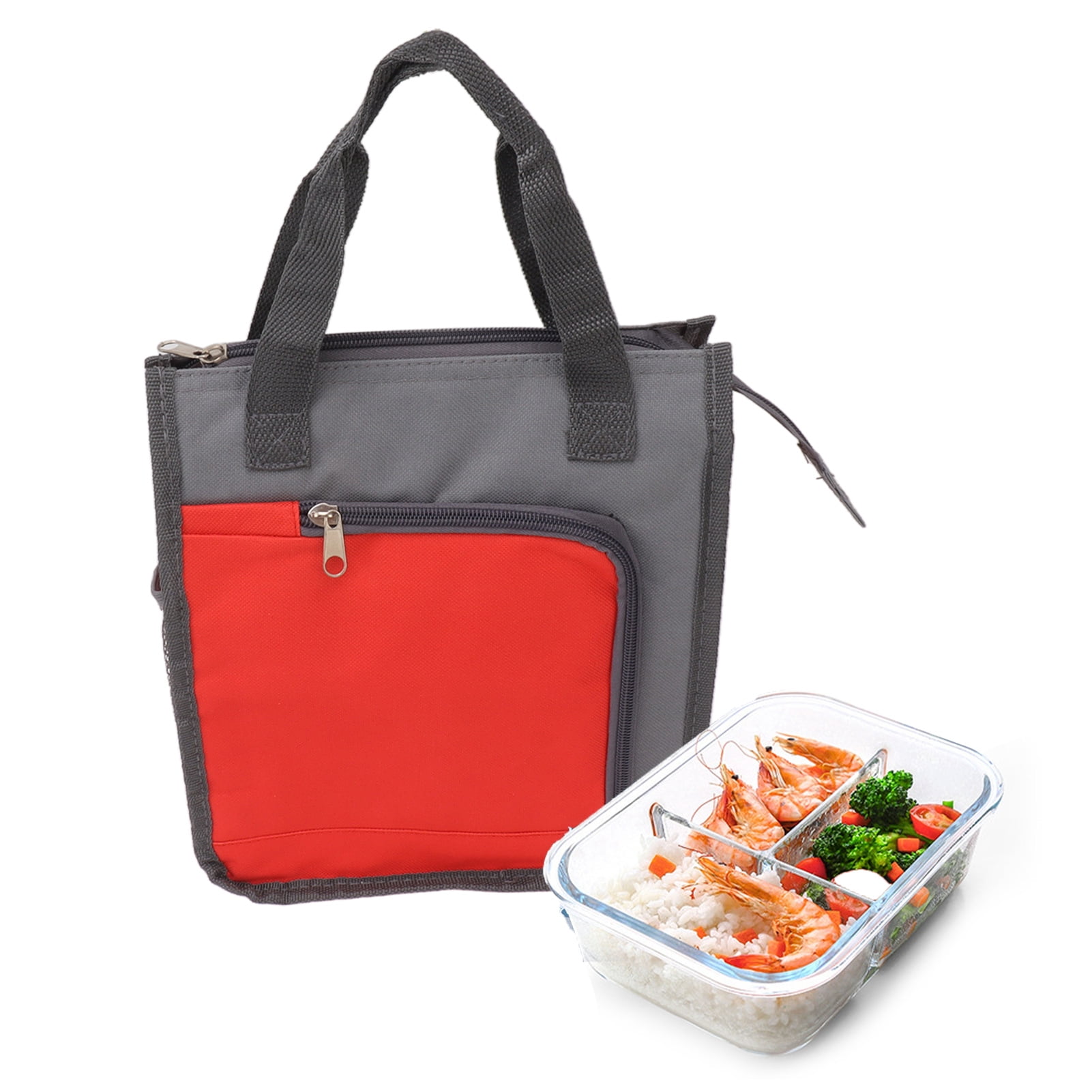 Insulated Grocery Bags, Reusable Food Delivery Bag With Sturdy Zipper