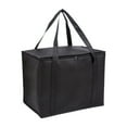 thumbnail image 1 of Insulated Grocery Shopping Bags, Black, Reusable Bag,Thermal Zipper,Collapsible,Tote,Cooler,Food Transport hot and Cold,Camping, delivery Groceries Freezer, 1 of 2