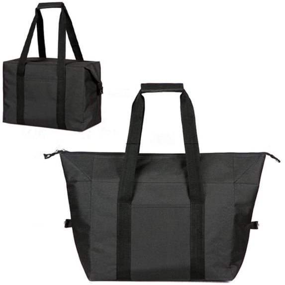 Insulated Grocery Thermal Tote Bags for Frozen Cold Hot Foods, Reusable Insulation Zippered Bag for Shopping, Travel, Picnic ,Lunch