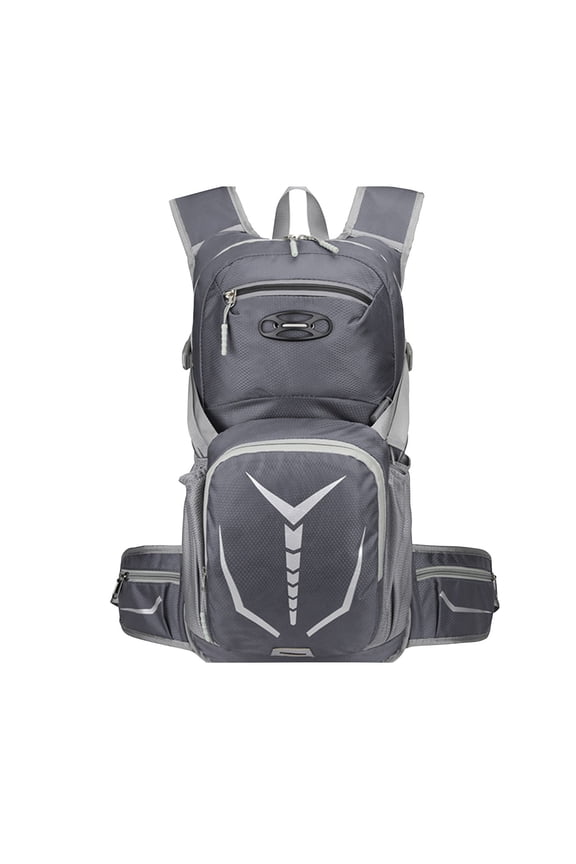 Insulated Hydration Backpack,9.4x3.9x20inch Leak-Proof Hiking Daypack,Lightweight Water Backpack for Men & Women, Gear for Running, Cycling, Rave Festivals & Outdoor Sports(Gray)