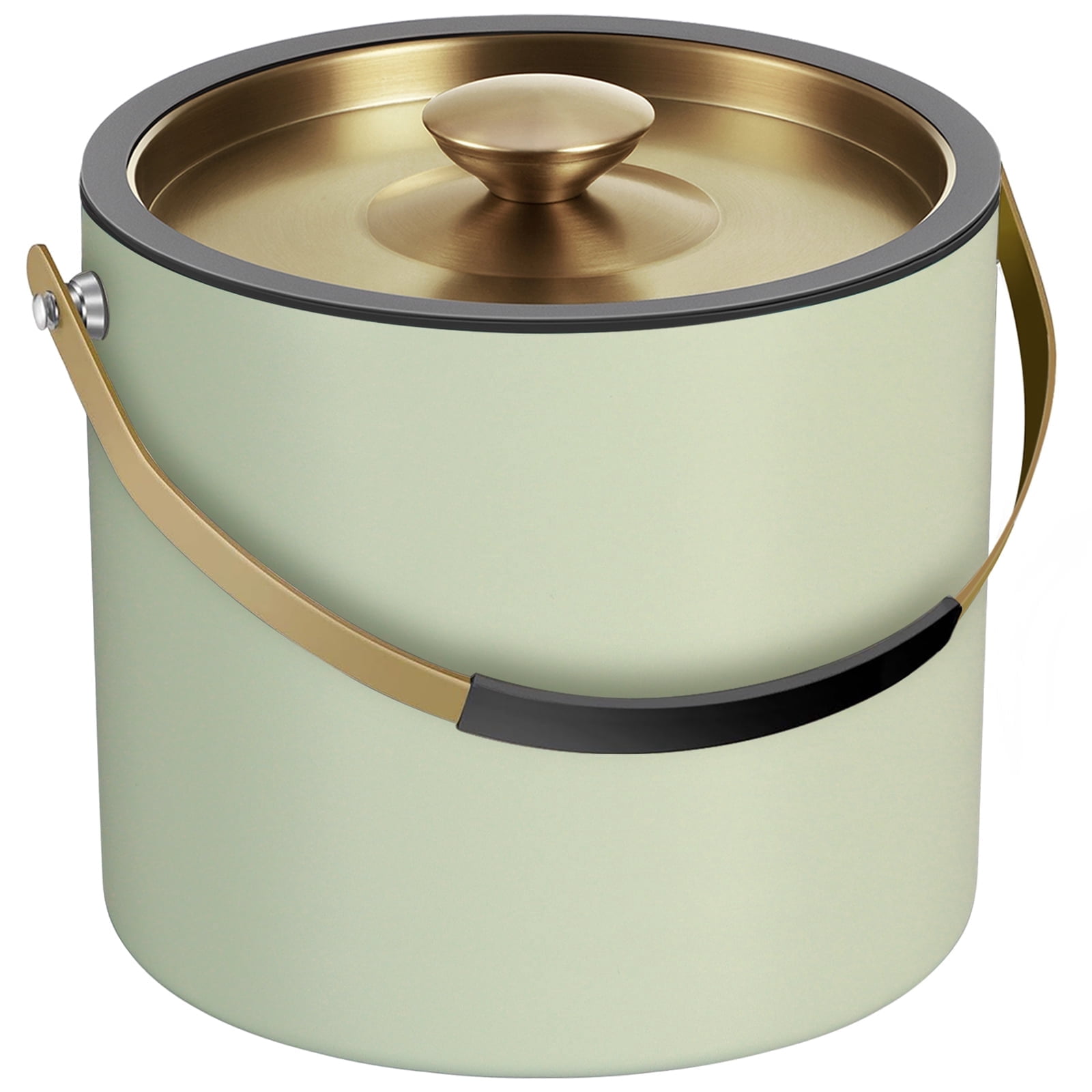 3.2L Insulated Ice Bucket with Lid, Scoop & Strainer, Stainless Steel Ice Bucket for Parties and Cocktail Bar