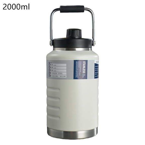 Insulated Jug with Handle, 1.5L/2L Steel Large Double Vacuum Water Cold Drinks, Water & Proof For Hot Leak