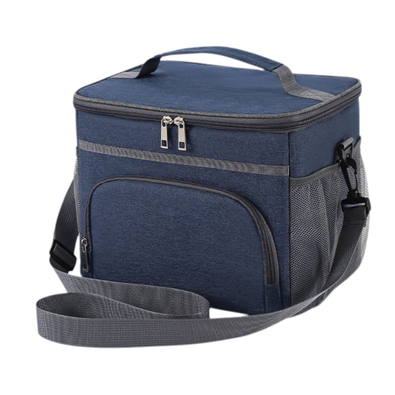 Insulated Lunch Bag 15 L Capacity Leakproof Cooler Tote With Adjustable Shoulder Strap And Pearl Foam Lining For Office Picnic Hiking Beach