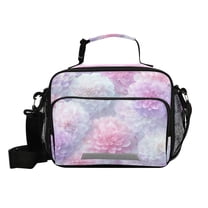 Insulated Lunch Bag 6L Leak-Proof Lunch Box with Shoulder Strap Multiple Pockets Lunch Tote Cute Pastel Watercolor Floral