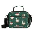 thumbnail image 1 of Insulated Lunch Bag 6L Leak-Proof Lunch Box with Shoulder Strap Multiple Pockets Lunch Tote White Goose Carrying Christmas Gift, 1 of 9